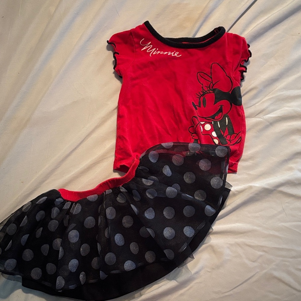 Disney Minnie Mouse Red and Black Dance Set